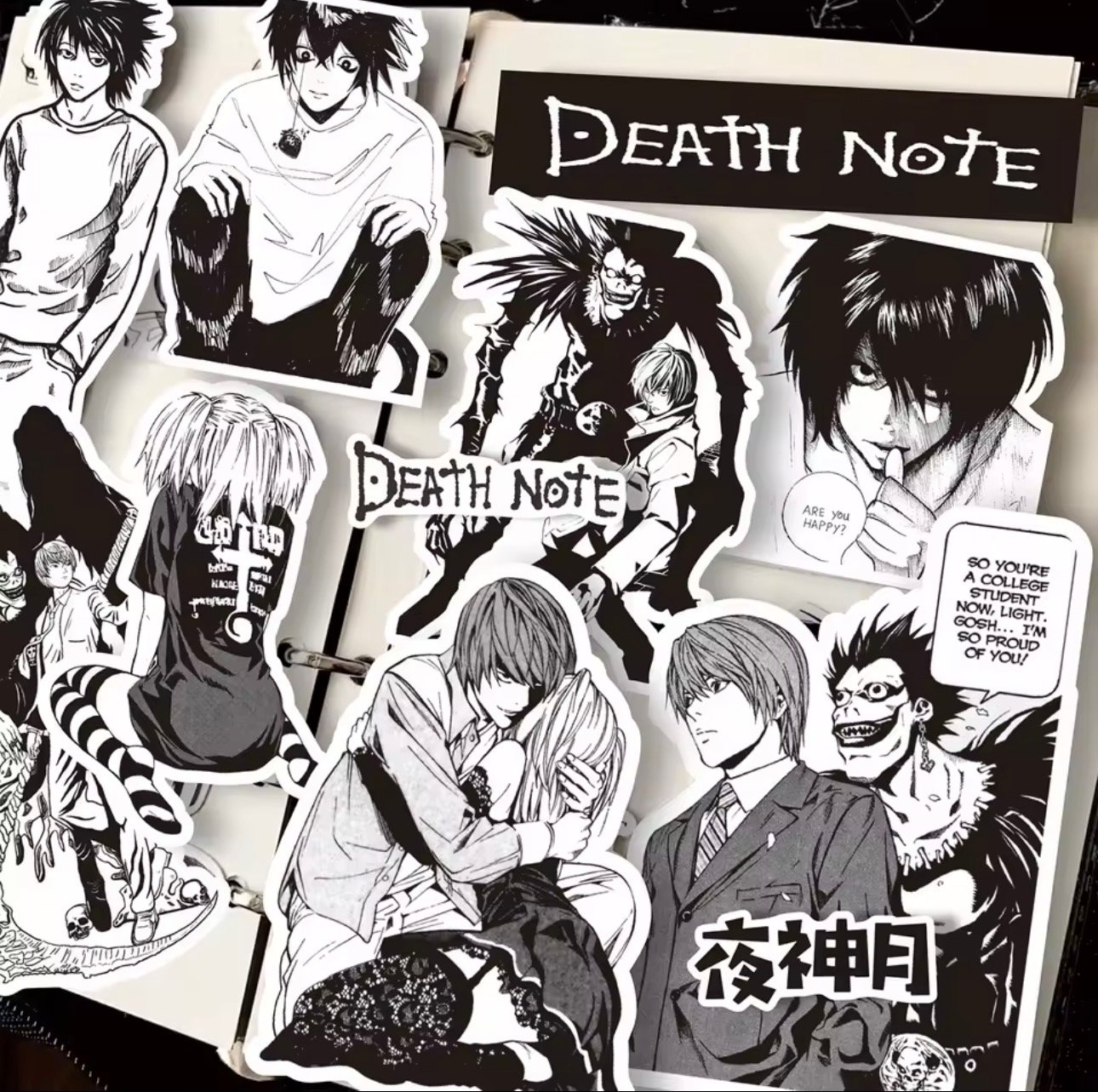 ‏65 قطعه من ستكرات death note - Image 2