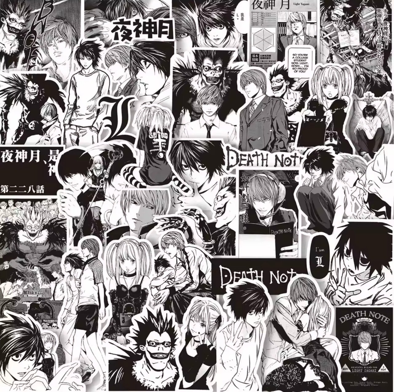 ‏65 قطعه من ستكرات death note - Image 1