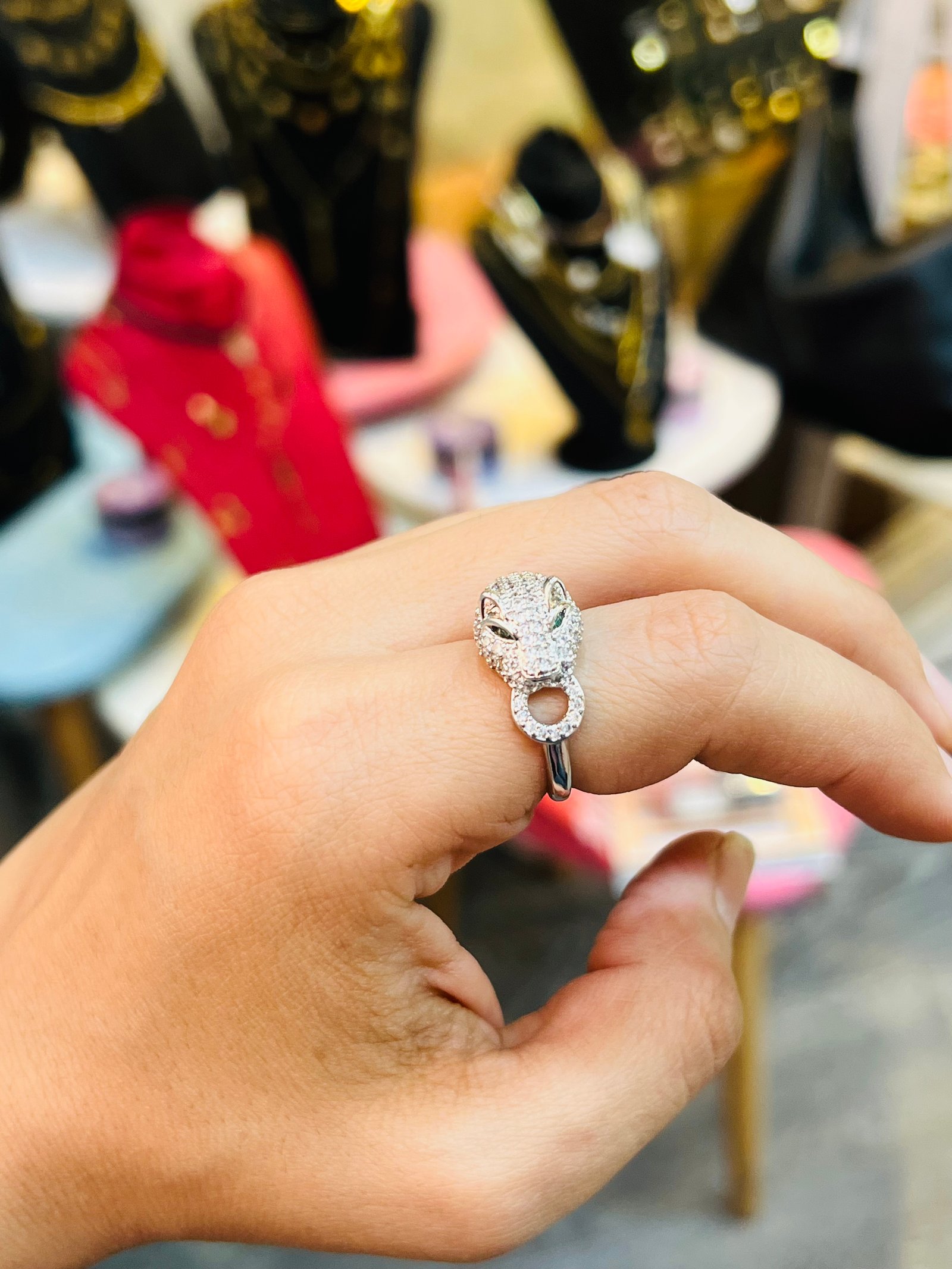 Silver tiger ring 3 - Image 1
