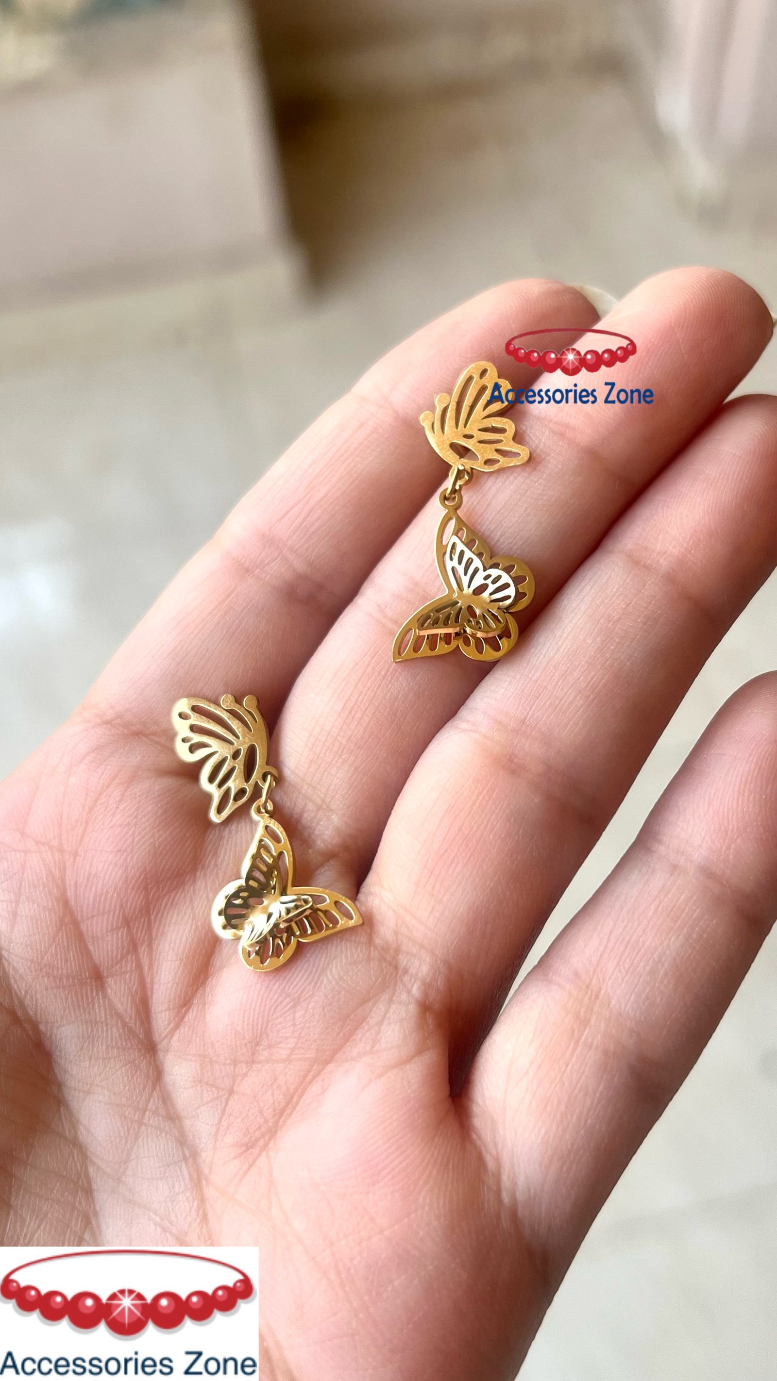 Butterfly earring  - صورة 2