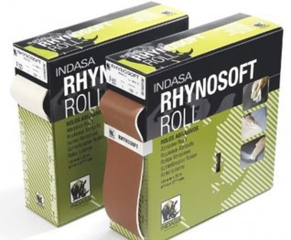 صنفره رول رهينوسوفت INDASA RynoSoft Roll 115mmx25m P220 - صورة 2