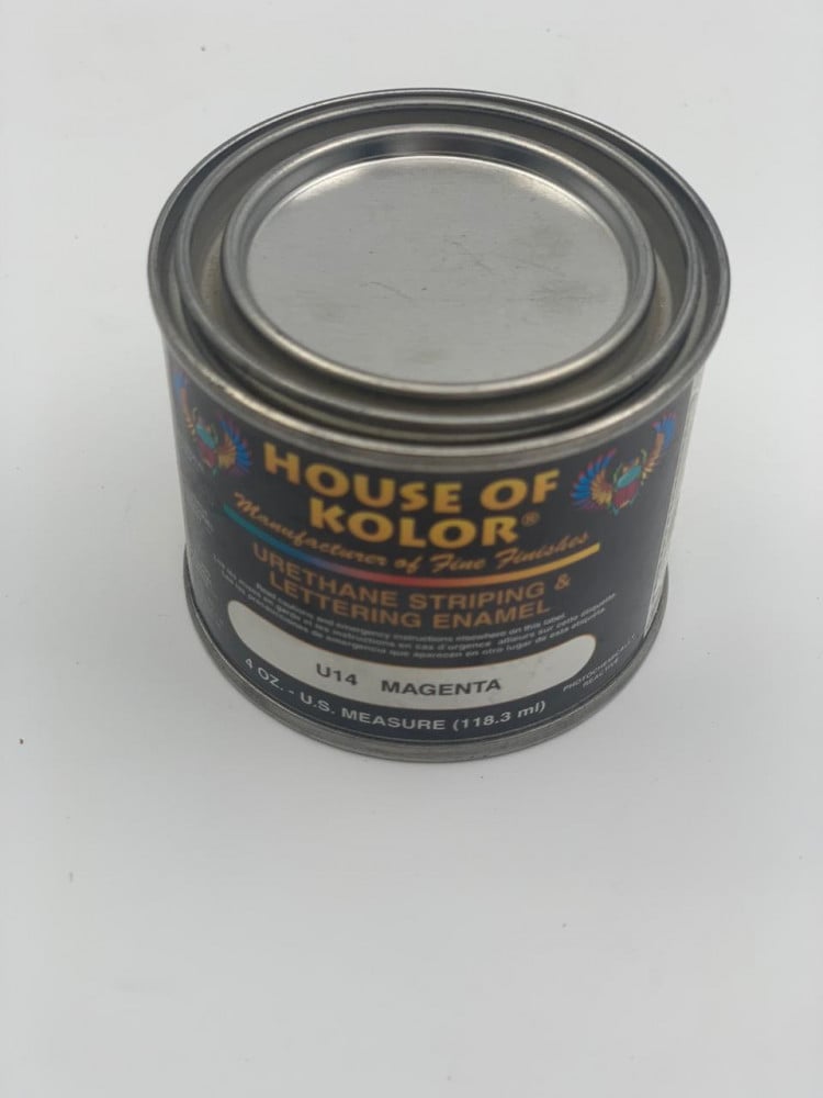 U14.B06 HOK Magenta Striping Enamel Bottle - Image 1