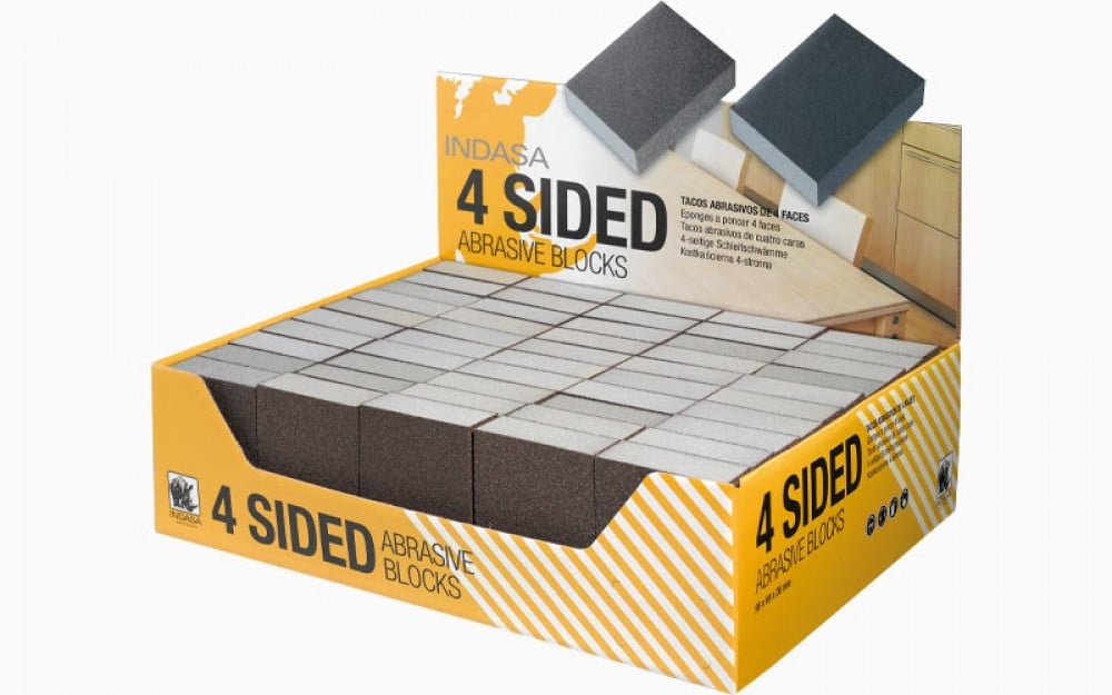 INDASA Abrasive Block 4 Sided 98x69x36mm P150 - Image 1