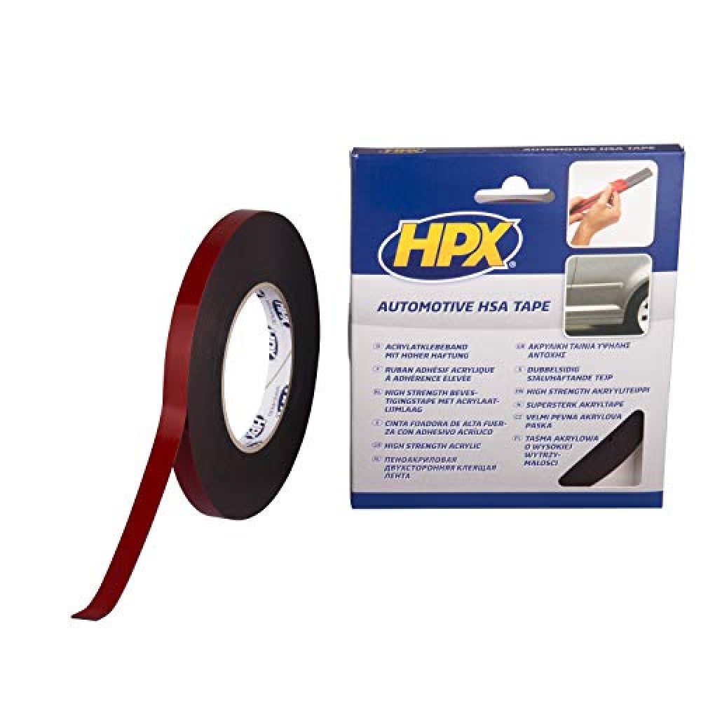 HSA004 HSA Double Sided Tape Black 12mm x 10m - صورة 1