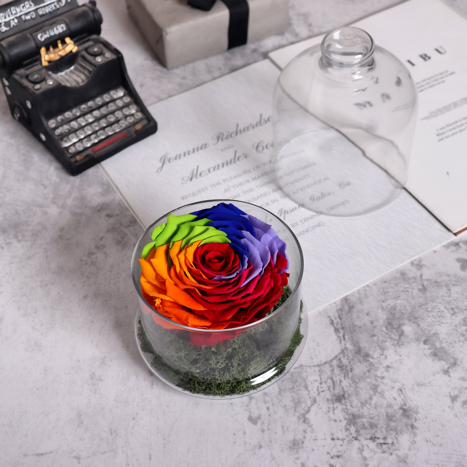 Rainbow Preserved Rose  - Image 1