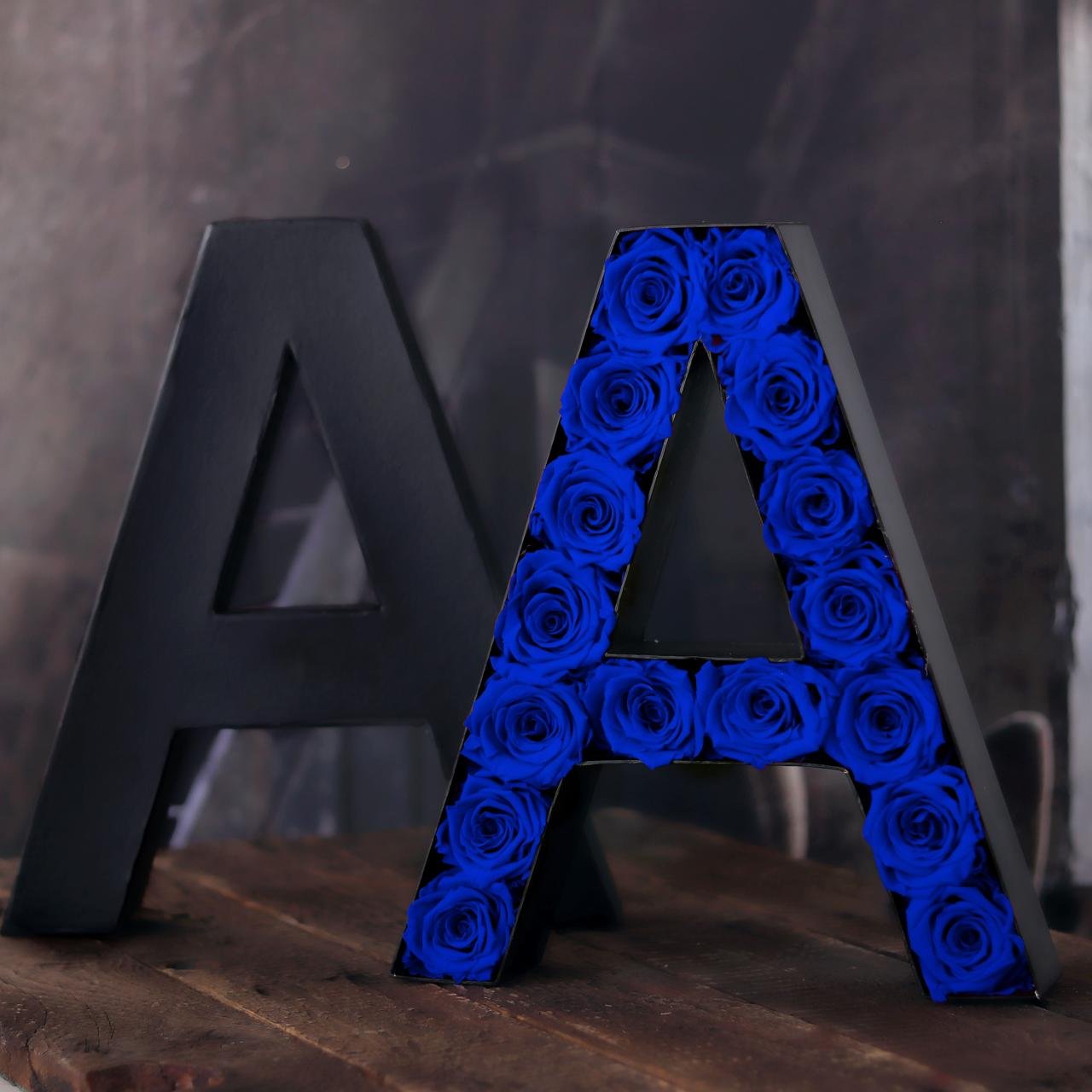 Letter A  Blue Roses - Image 1