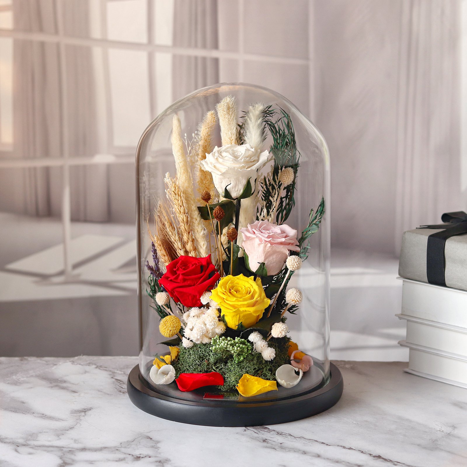 Vase Of Mixed Dried Flowers - Image 1