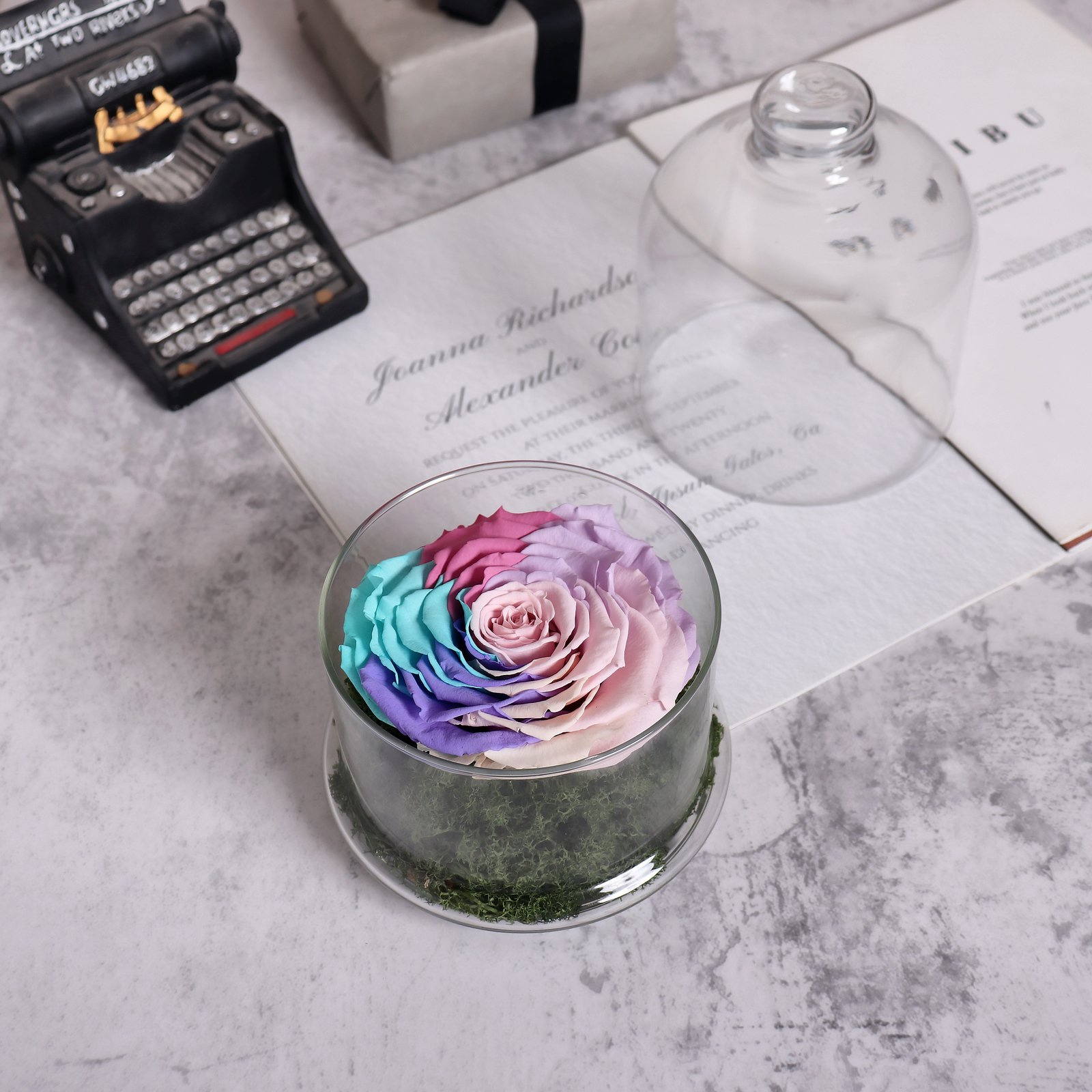 Tiffany Rainbow Rose Dome - Image 1