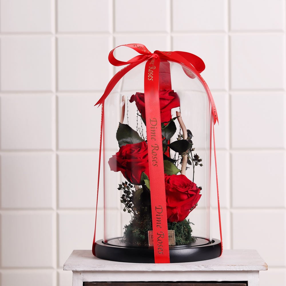 Preserved red rose vase - Image 2