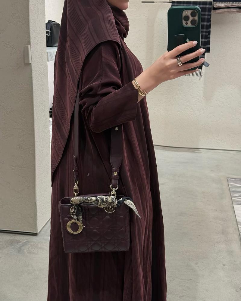 عباية صيفية حرير مغسول مقلم - صورة 8