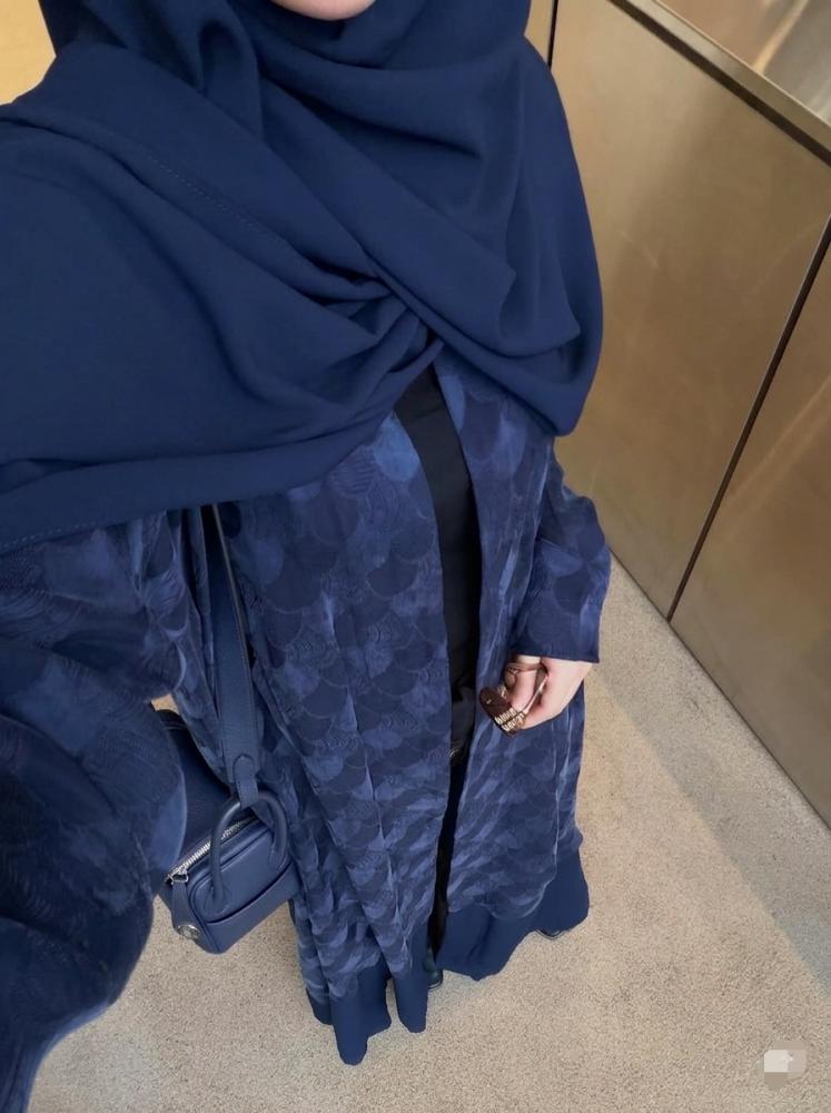 عباية قماش حرير مغسول قصة A line - صورة 4