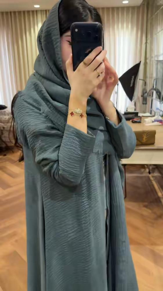 عباية أنيقة بخامة لينن فاخرة - صورة 2