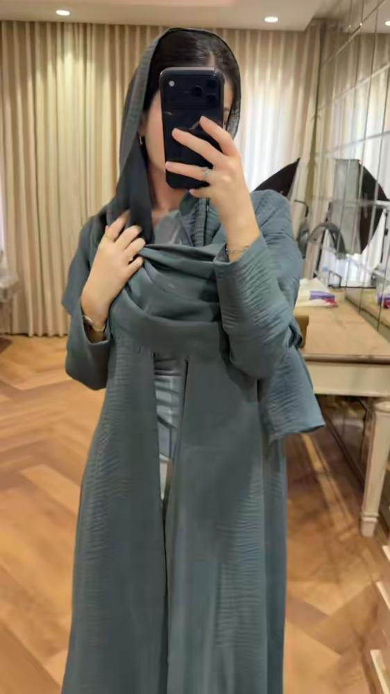 عباية أنيقة بخامة لينن فاخرة - صورة 1