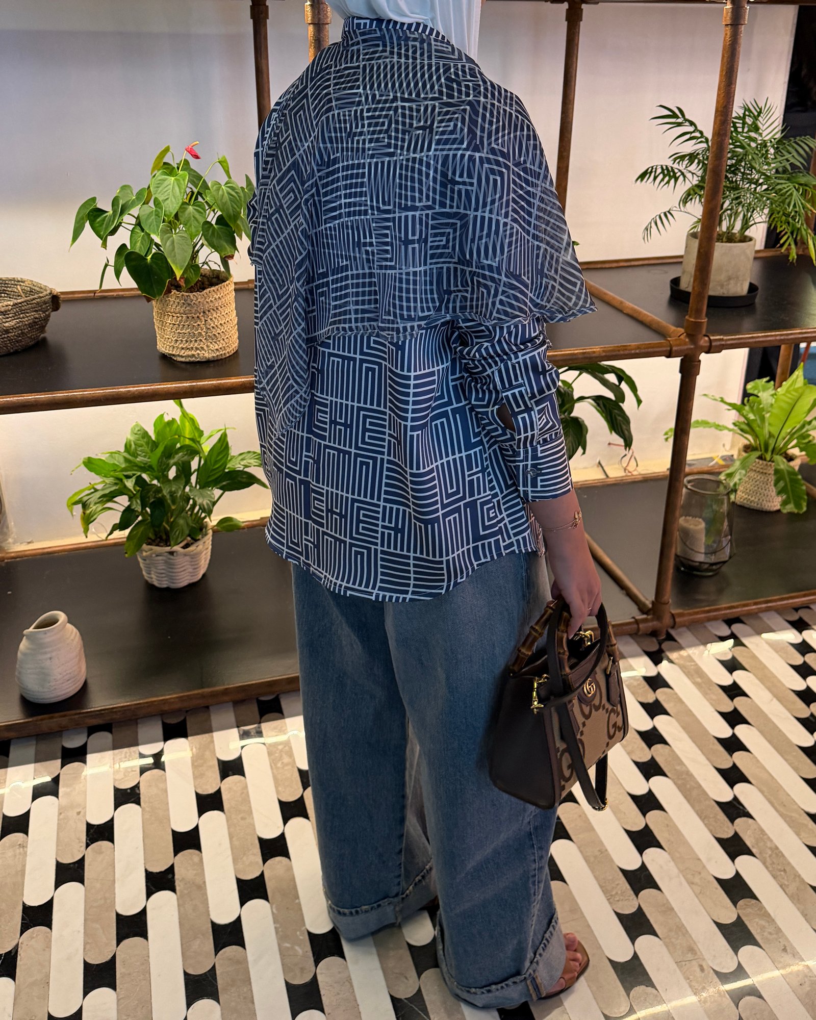 Blue Tie Blouse - صورة 5
