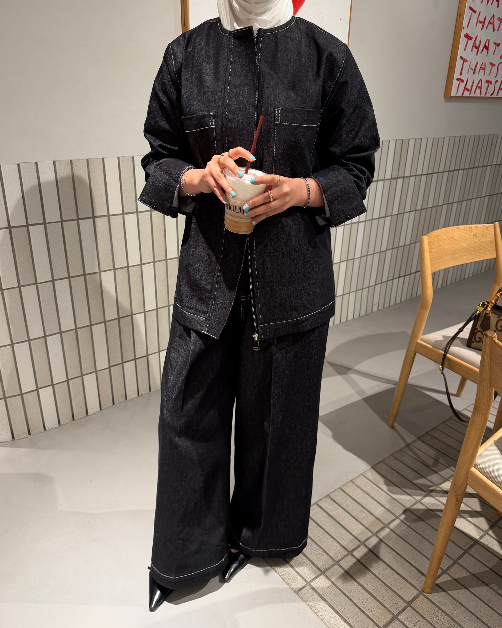 Black Musha Jeans Set - صورة 3