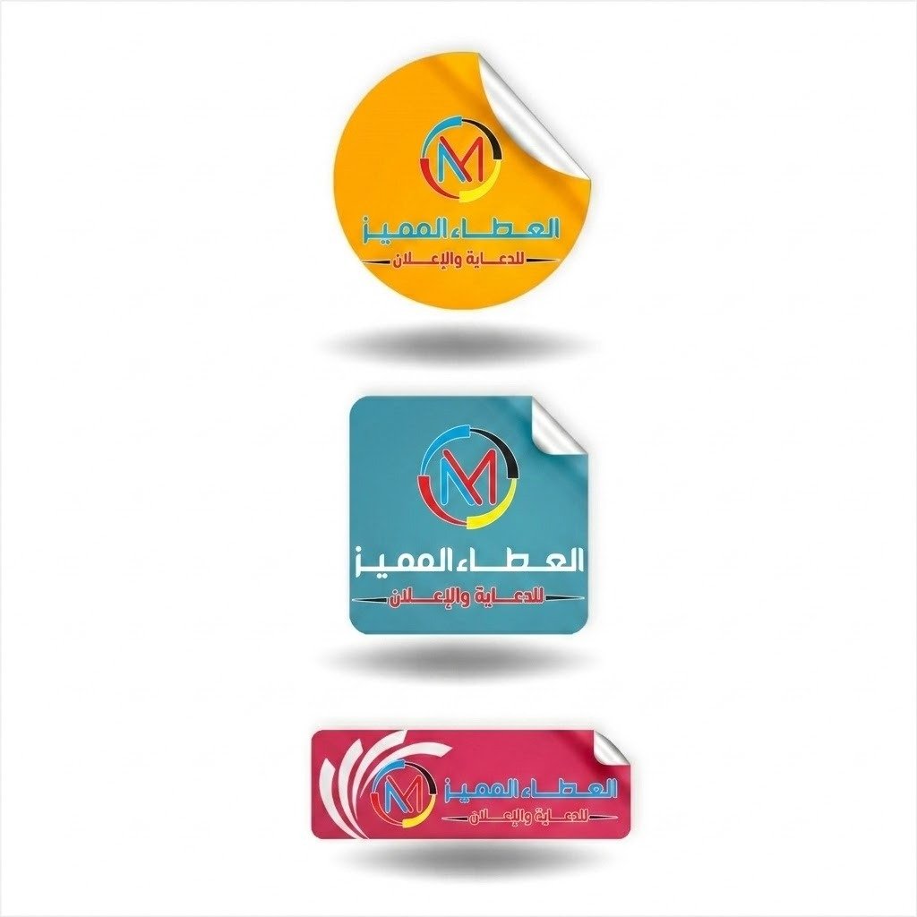 طباعة ملصقات استيكر بلاستك مع القص (100 حبة) - صورة 1