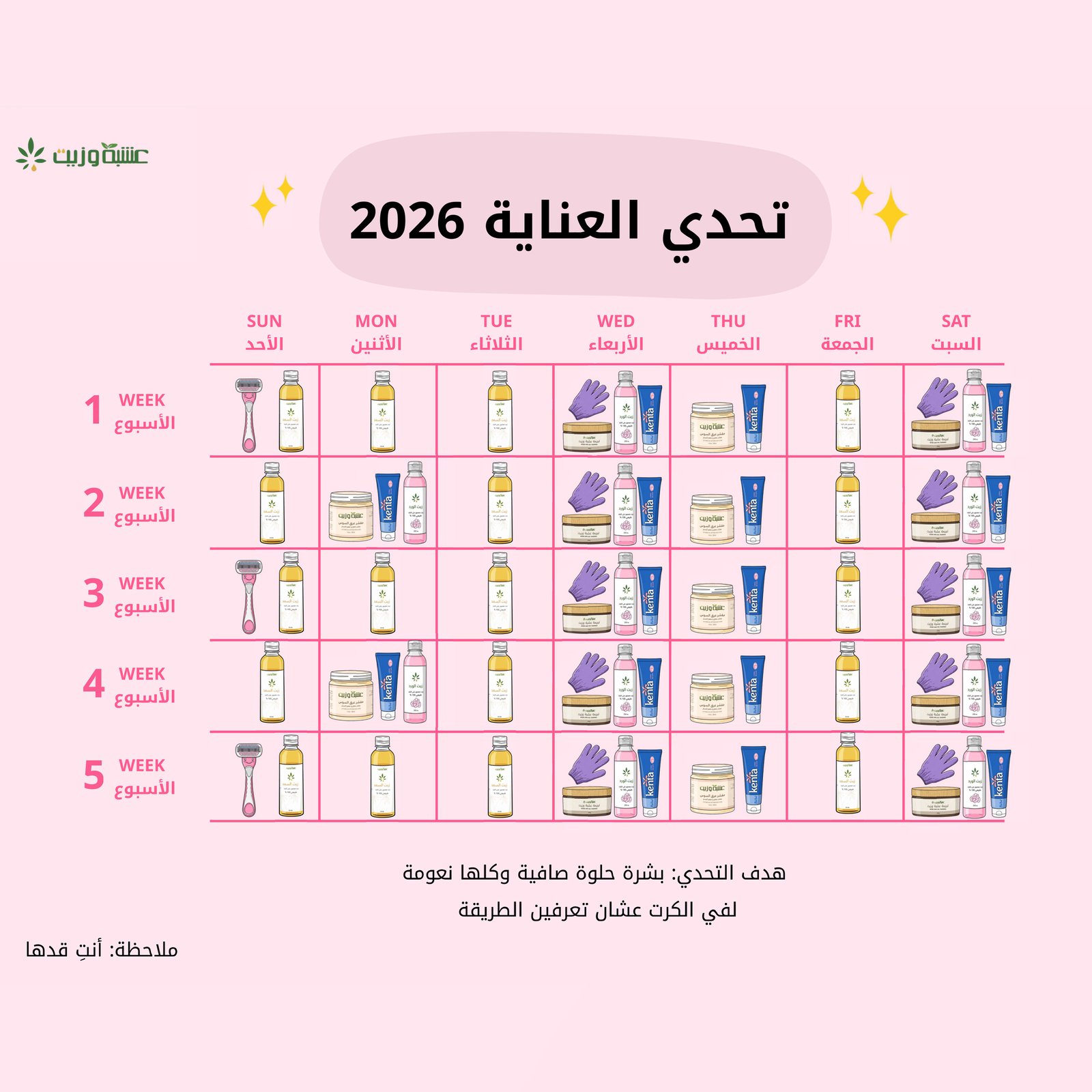 كورس تحدي 2026 للعناية بالجسم - 6 منتجات - صورة 2