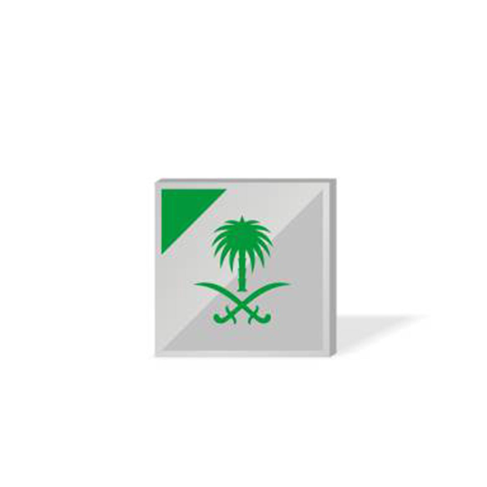 بروش سيفين ونخلة - فضي - صورة 1