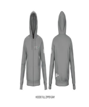 Hoodi Gray with zipper-China - Image 1