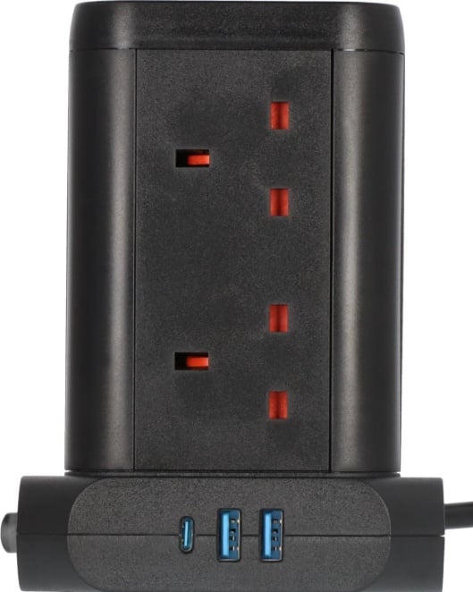 توصيلة كهريائية برج مع منافذ USB للشحن السريع -8مخارج من ماركة brennensthl  - صورة 3