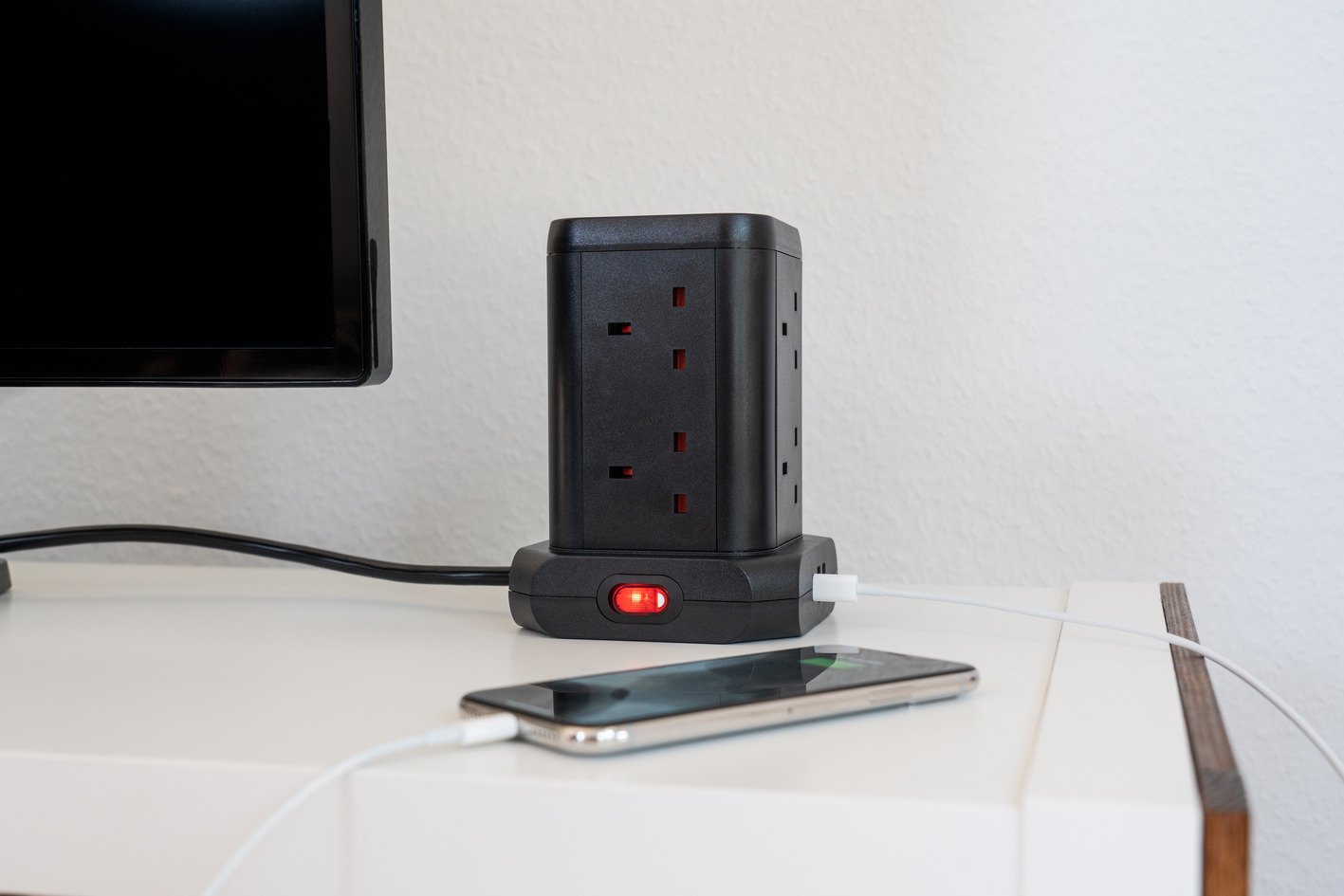 توصيلة كهريائية برج مع منافذ USB للشحن السريع -8مخارج من ماركة brennensthl  - صورة 5