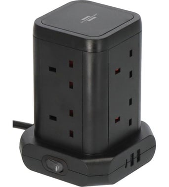 توصيلة كهريائية برج مع منافذ USB للشحن السريع -8مخارج من ماركة brennensthl  - صورة 1