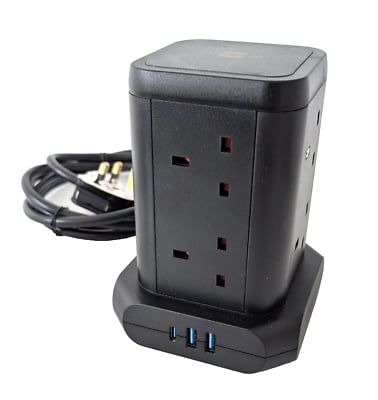 توصيلة كهريائية برج مع منافذ USB للشحن السريع -8مخارج من ماركة brennensthl  - صورة 4