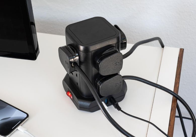 توصيلة كهريائية برج مع منافذ USB للشحن السريع -8مخارج من ماركة brennensthl  - صورة 6