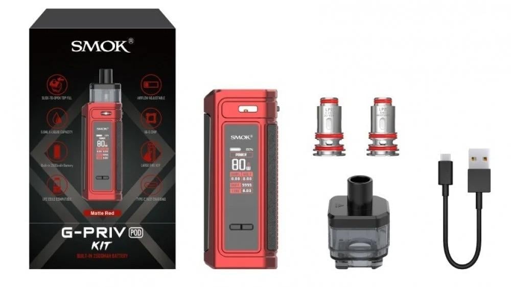 شيشة سموك جي برايف 80 واط بود كت Smok G-Priv 80W Pod Kit - صورة 4