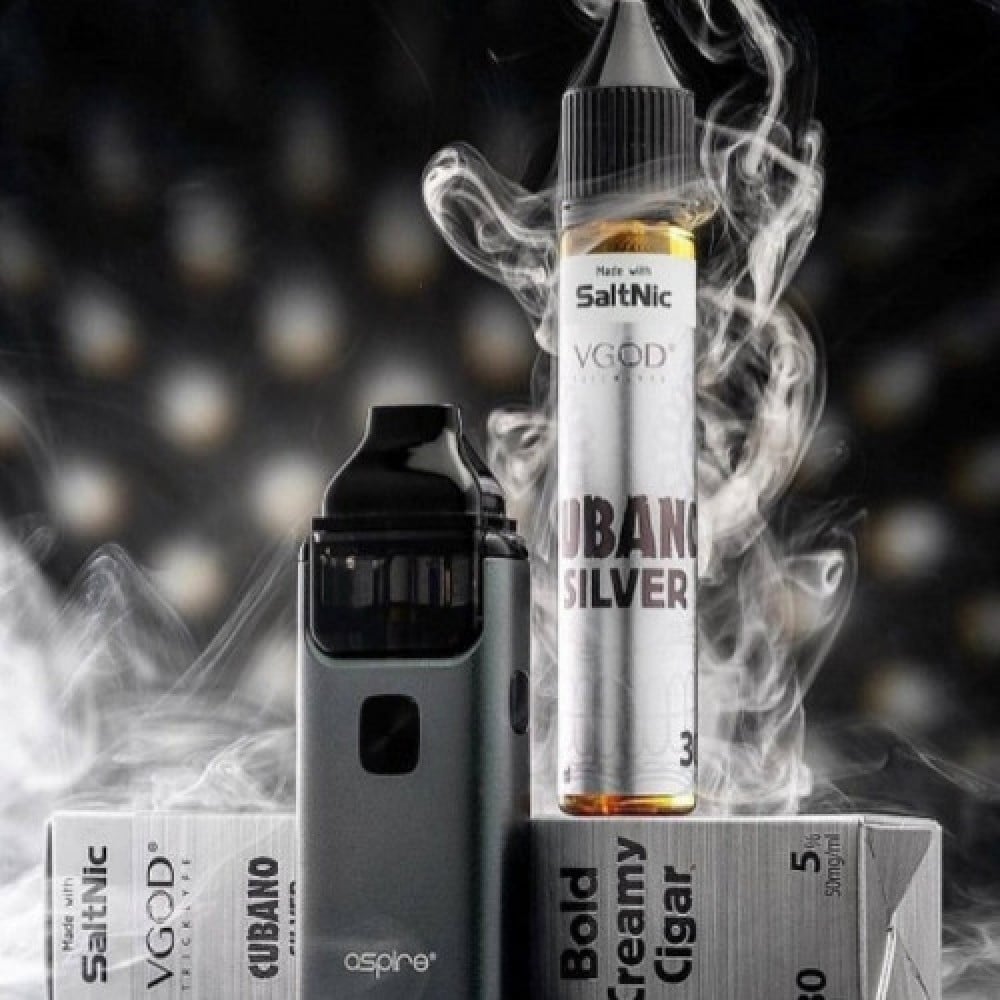 نكهة سولت كوبانو فضي السيجار الكوبي بالكريمة فضي Cubano Silver VGOD Salt - صورة 3