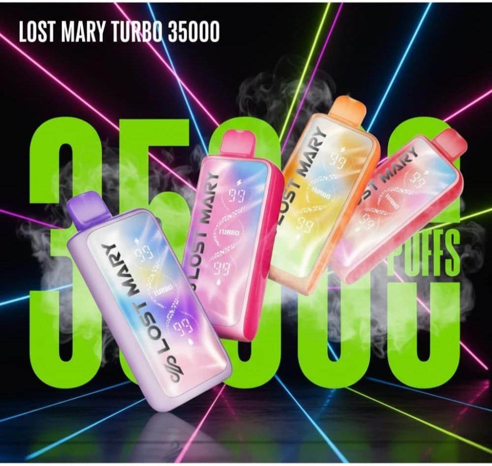LOST MARY TURBO سحبة سيجارة لوست ماري تيربو 35000 شفطة 50 نيكوتين عدة نكهات استخدام مره واحده - Image 8