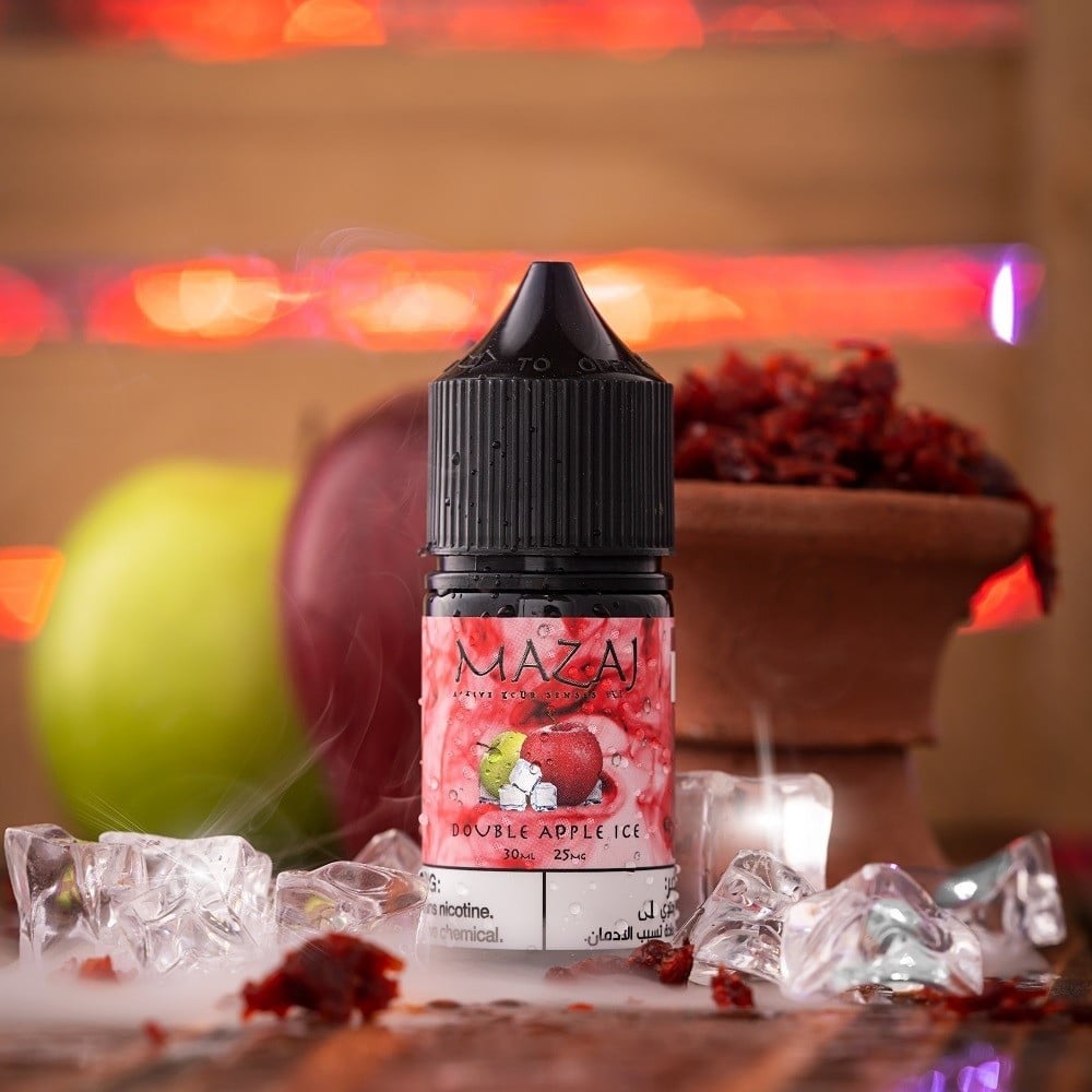 نكهة سولت مزاج معسل تفاحتين ايس بارد MAZAJ Double Apple ICE - صورة 1