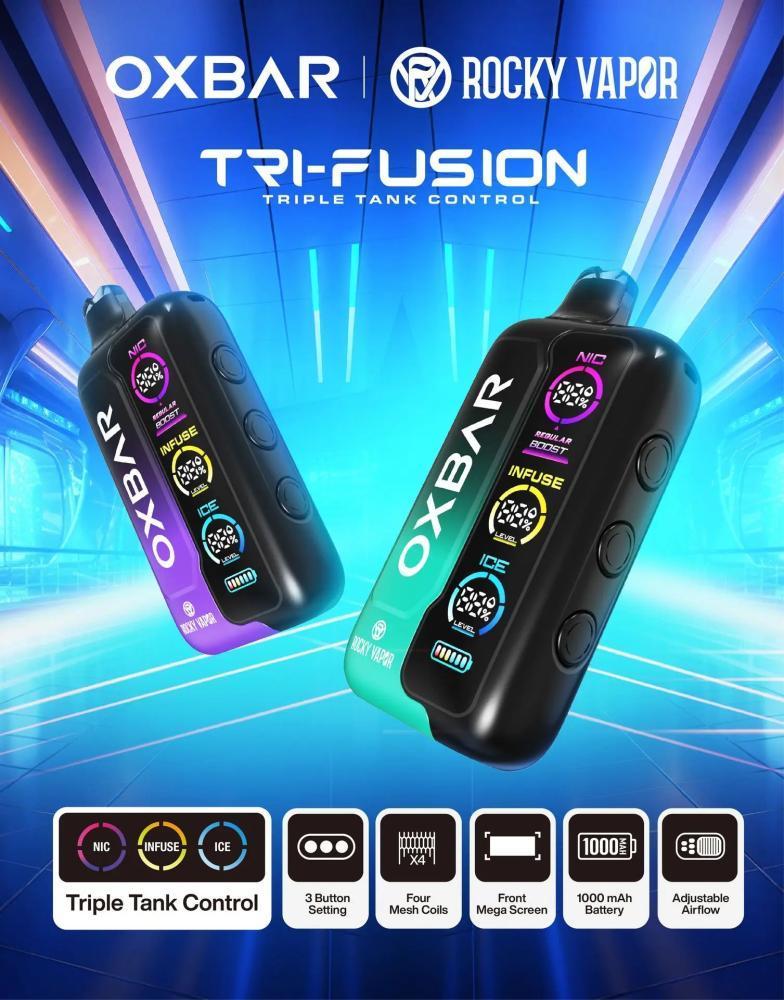 جهاز اوكس بار تراي فيوجن 40000 سحبة - OXBAR TRI-FUSION 40K PUFFS - صورة 1
