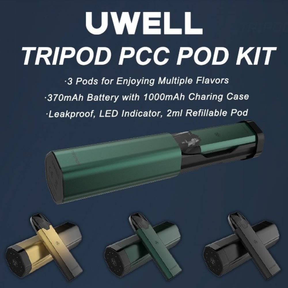 جهاز سحبة جديد يوويل جهاز وباور بانك ترايبود UWELL TRIPOD PCC POD KIT - صورة 4