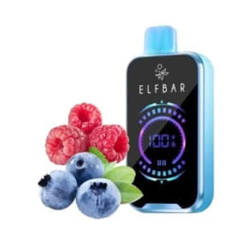 الف بار 18000 سحبة توت ازرق ورازبيري Elf Bar 18000 PUFFS Blueberry-Raspberry - صورة 1