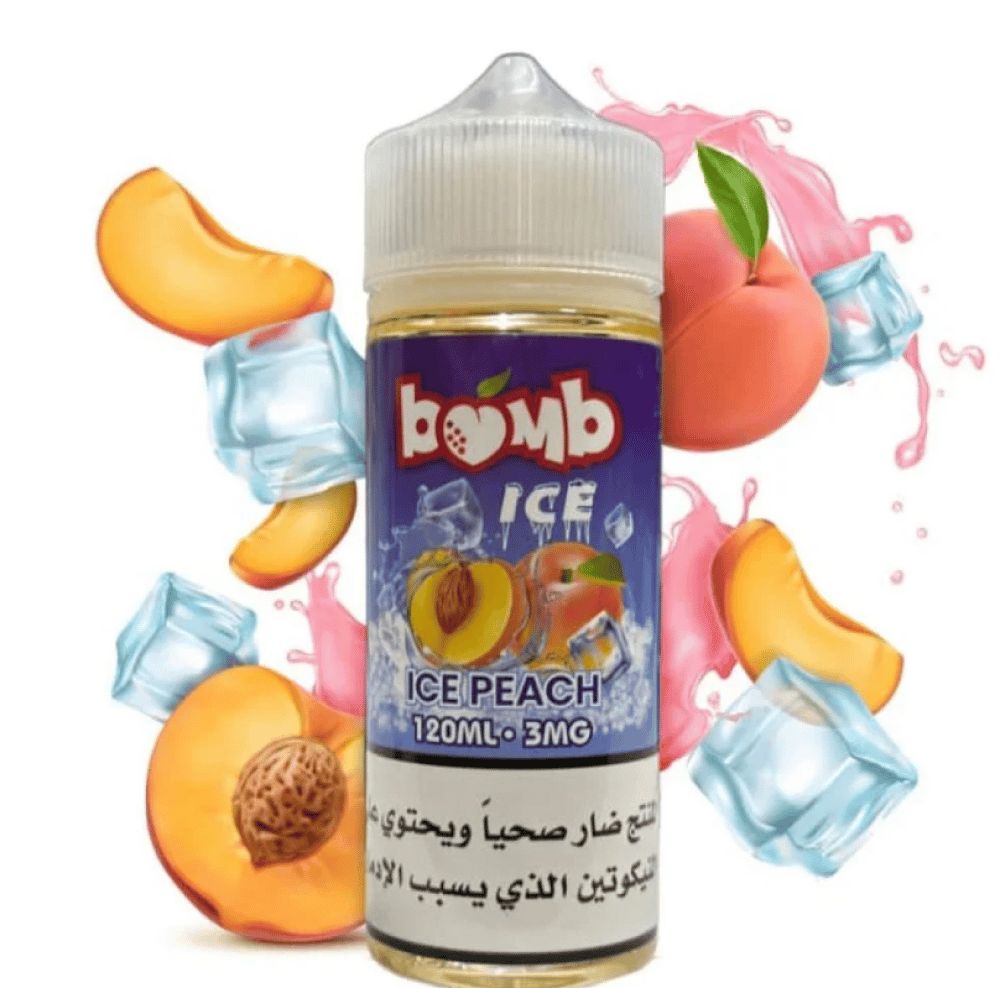 نكهة فيب بومب خوخ ايس - BOMB Peach ICE Vape - 120ML - Image 1