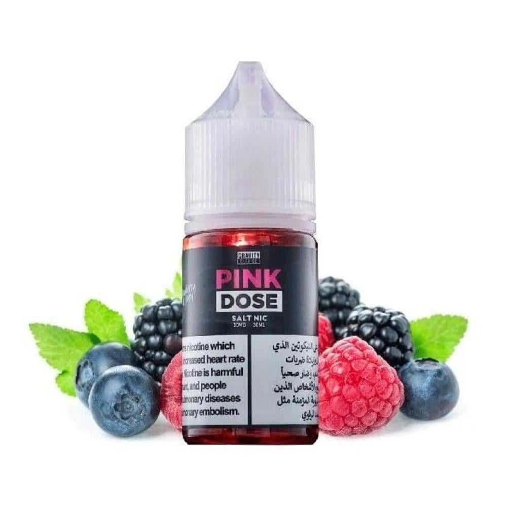 PINK DOSE نكهة فراولة توت مشكل من بنك دوز سولت نيكوتين - صورة 1