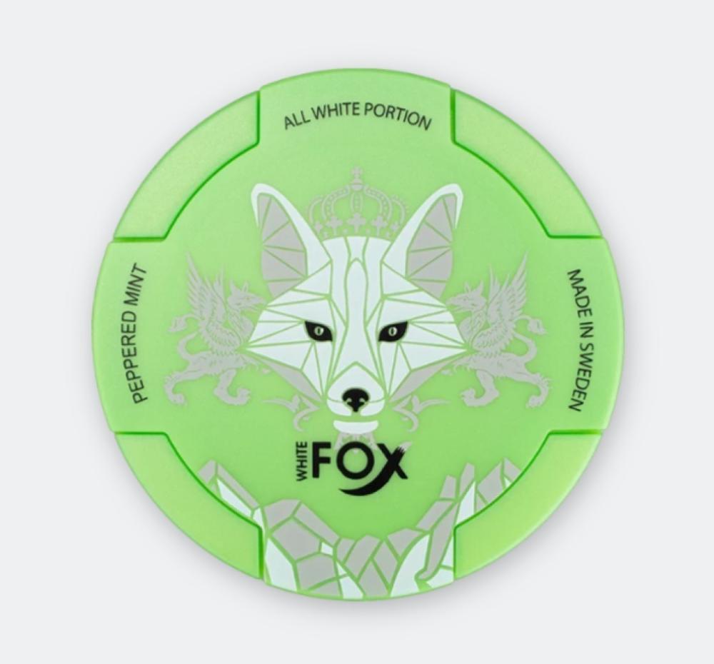 وايت فوكس اظرف نيكوتين نعناع فلفل White Fox Nicotine Pouches Peppered Mint - Image 1