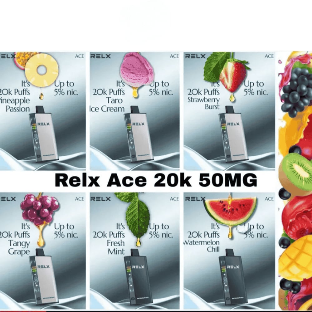 سحبة ريلكس ايس 20 الف موش Relx Ace 20000 Puffs - صورة 1