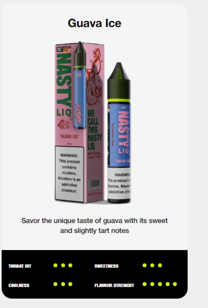 نكهة ناستي جوافة ايس Nasty Liq Guava Ice - صورة 2