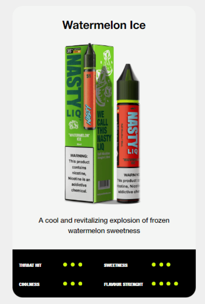 نكهة ناستي بطيخ ايس Nasty Liq Watermelon Ice - صورة 2