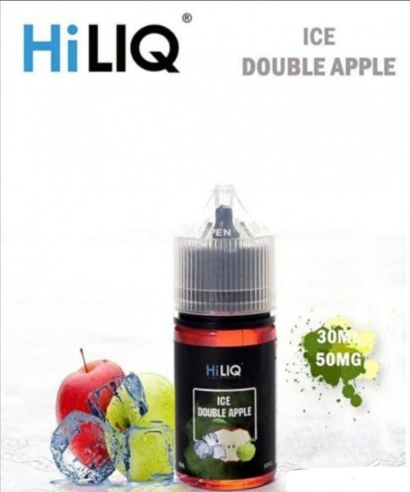 نكهة سحبة هاي لك تفاحتين ايس سولت نيكوتين 30 مل- HILIQ ICED DOUBLE APPLE Salt 30ML - صورة 1