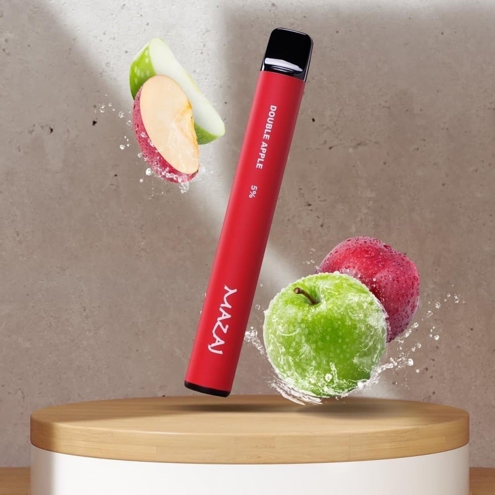 سحبة جاهزة مزاج تفاحتين 1000 موشة Mazaj DOUBLE APPLE 1000 Puff disposable - صورة 1