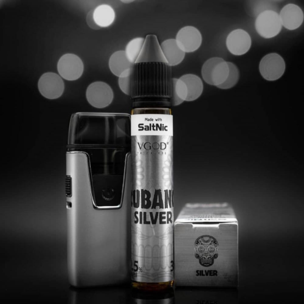 نكهة سولت كوبانو فضي السيجار الكوبي بالكريمة فضي Cubano Silver VGOD Salt - صورة 2