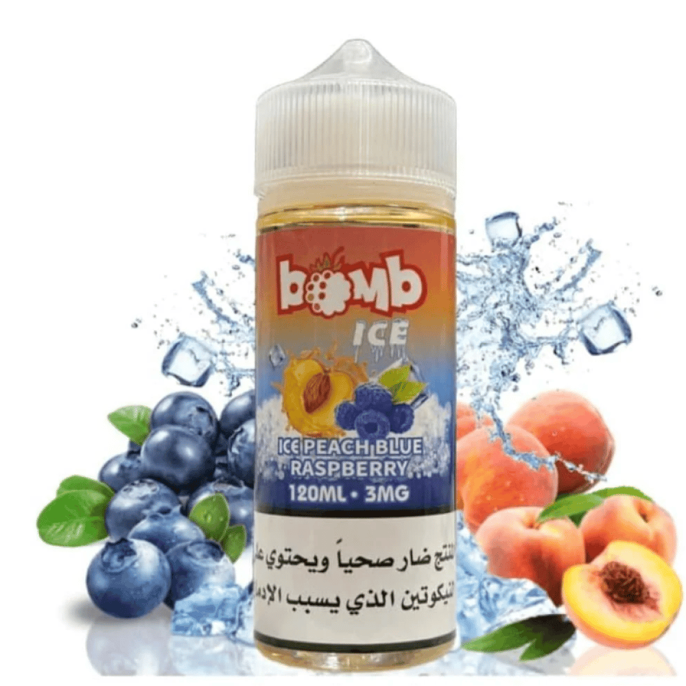 نكهة فيب بومب خوخ توت ازرق ايس - Peach Blue Raspberry Ice - 120ML - Image 1