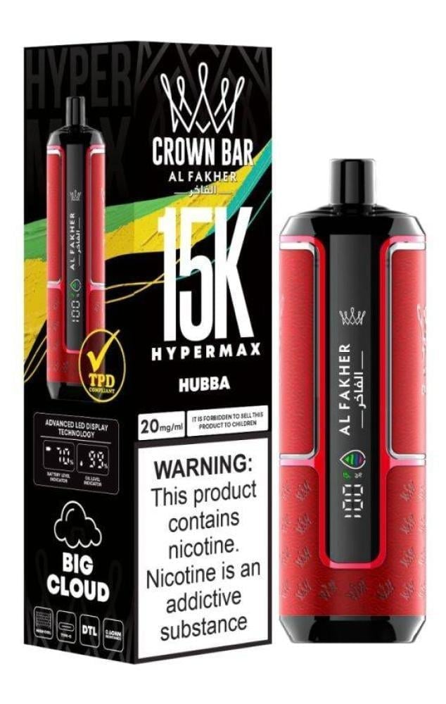 فيب الفاخر كراون بار هايبر ماكس 15 الف سحبة Al Fakher Hypermax 15k Puffs - صورة 4