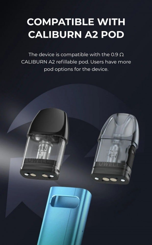 جهاز سحبة كاليبرن A2S اي تو اس من يو ويل Uwell Caliburn A2S Pod System Kit - Image 2