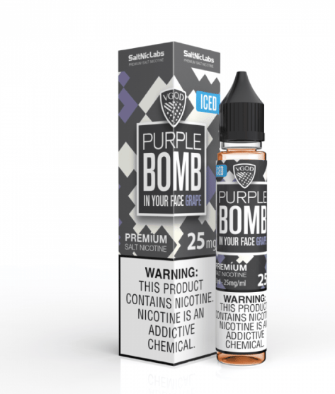 نكهة سولت قنبلة العنب بارد Bomb Purple Grape ICE VGOD - Image 1