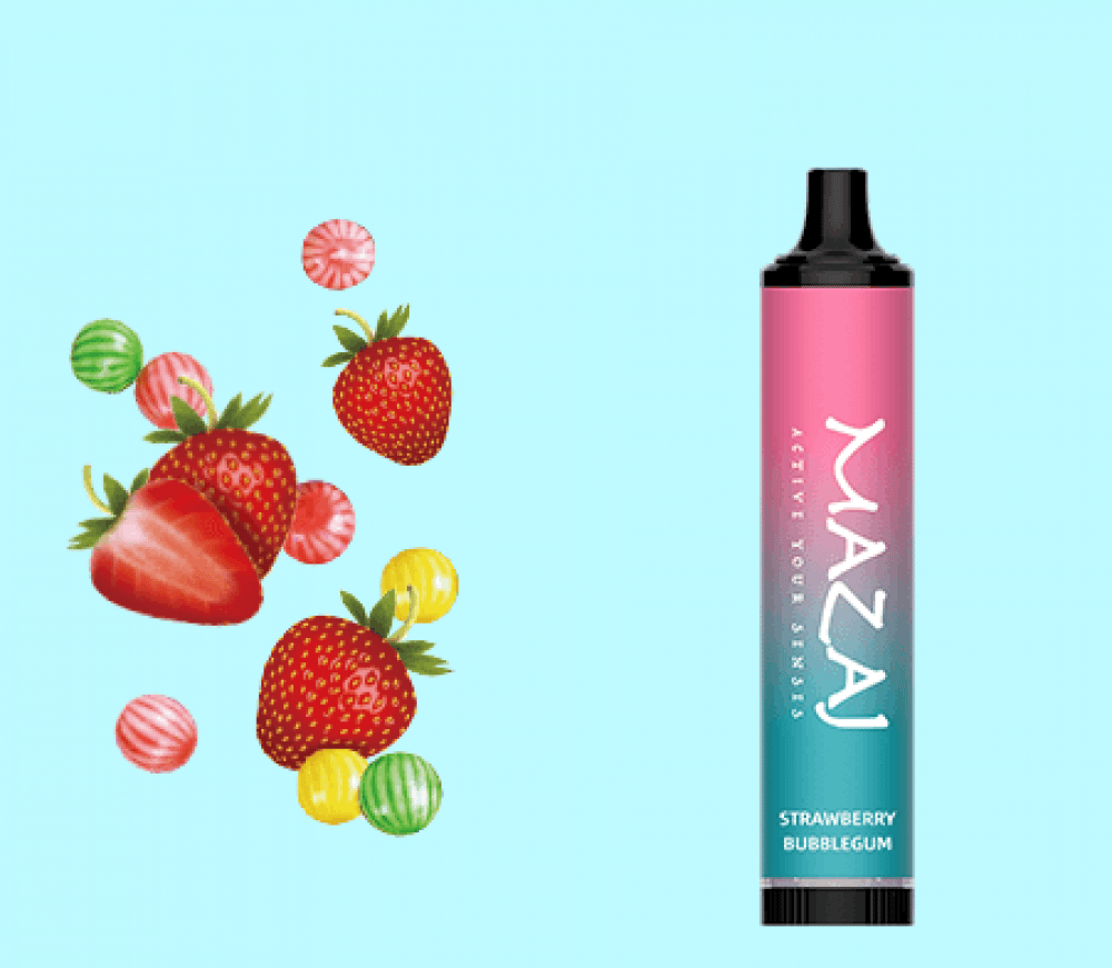سحبة مزاج 5000 موشة ديمون فراولة علكة mazaj demon 5000 puffs strawberry bubblegum - Image 1
