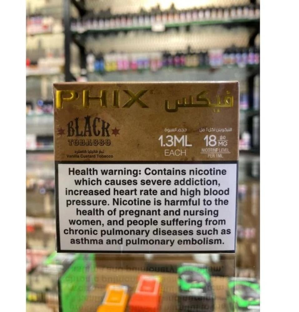 phix بكت 2 بودات فكس نكهة بلاك جاك توباكو 18 نيكوتين - صورة 1